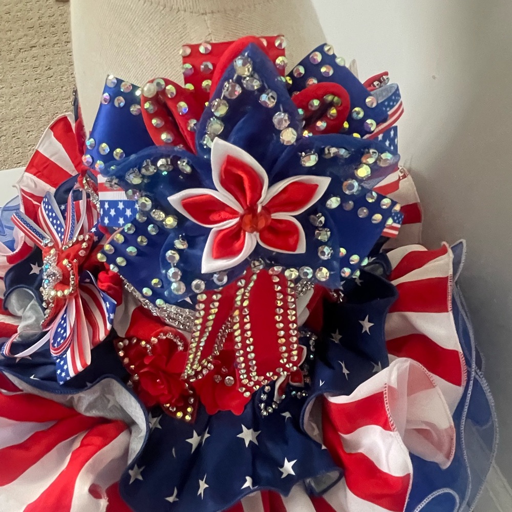 Patriotic Star-Spangled girl national pageant cupcake dress - Picture 5 of 8